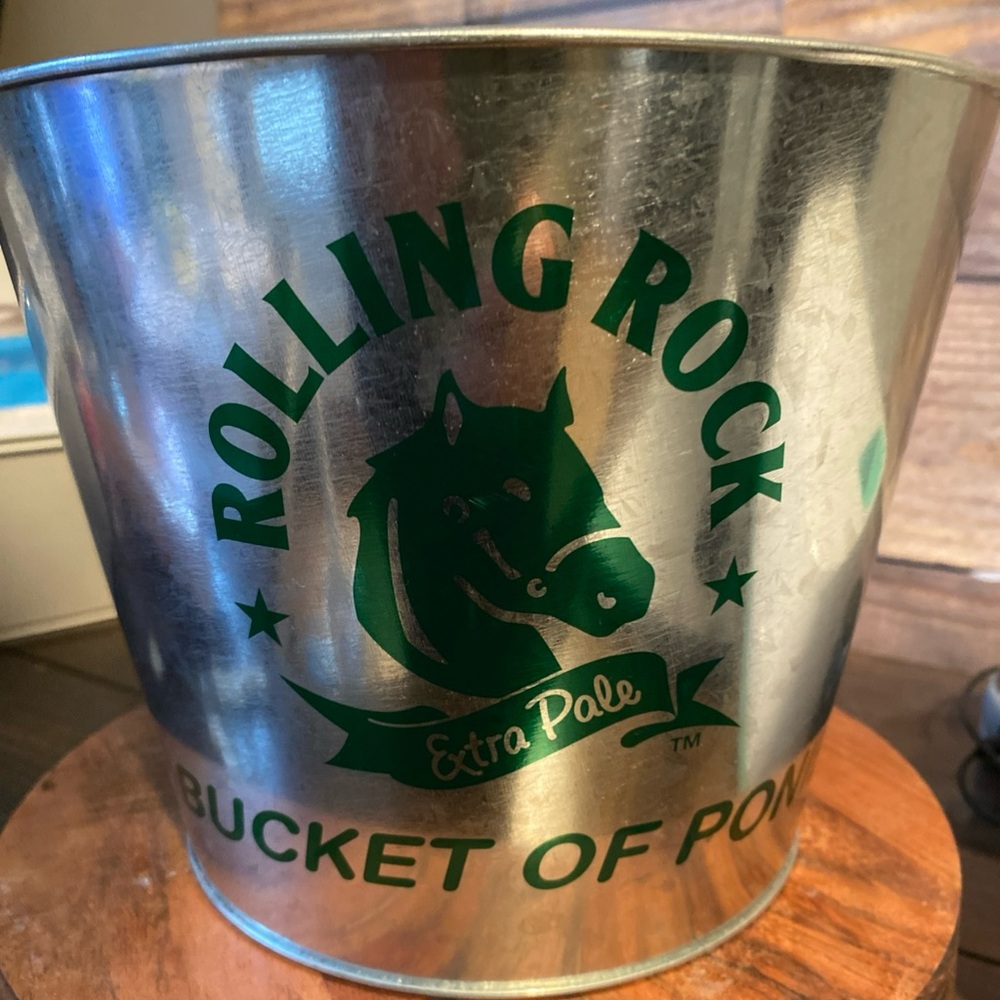 Rolling Rock Galvanized Bucket of Ponies